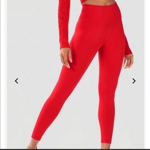Fabletics Red high waisted leggings